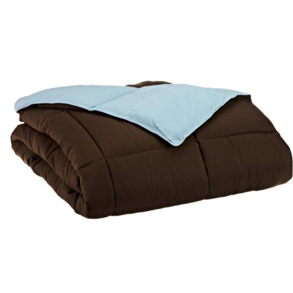 Grand Down All Season Down Alternative Reversible Comforter  Full/Queen-Chocolate/Sky Blue COMFORTER F/Q REV-CS